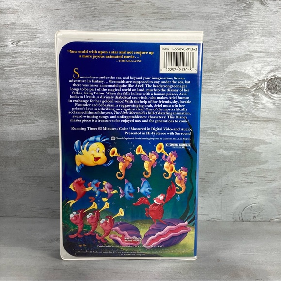 The Little Mermaid Banned Artwork Cover Black Diamond VHS - Picture 7 of 16